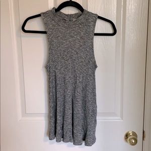 Hollister gray ribbed tank. High neck. Small